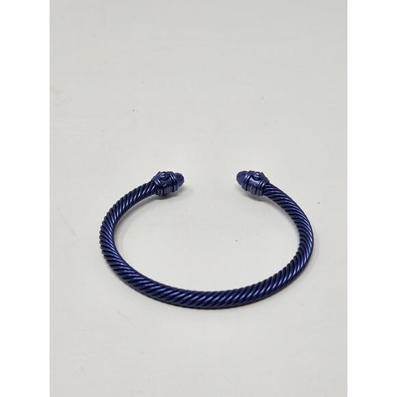 DAVID YURMAN Blue Aluminium Renaissance Classic Cable Bracelet - Picture 4 of 10